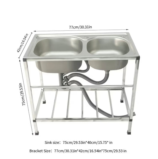 Мивка с 2 корита 75х40